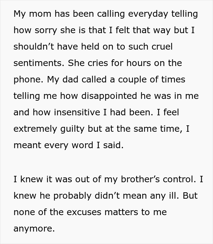 Brother Gets Prioritized Over Sister For The Entirety Of Her Life, She Snaps After He Destroys Her Prized Possessions As An Adult Brother Gets Prioritized Over Sister For The Entirety Of Her Life, She Snaps After He Destroys Her Prized Possessions As An Adult