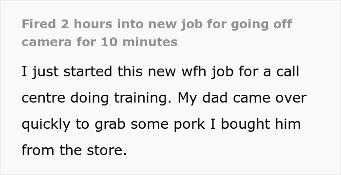 “What Did You Think Would Happen?”: Call Center Dismisses A New Hire After They Stepped Away From The Camera For 10 Minutes “What Did You Think Would Happen?”: Call Center Dismisses A New Hire After They Stepped Away From The Camera For 10 Minutes