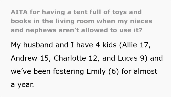 6 Y.O. With Special Needs Has Tent Nobody Can Enter As Her Safe Space, Guests Are Upset That It Was Put Up In The Living Room 6 Y.O. With Special Needs Has Tent Nobody Can Enter As Her Safe Space, Guests Are Upset That It Was Put Up In The Living Room