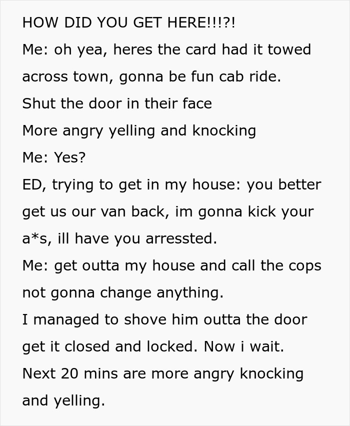 Entitled Parents Throw A Scene After Parking In This Guy's Driveway, Call The Cops On Him, Get Themselves Towed And Nearly Arrested Instead Entitled Parents Throw A Scene After Parking In This Guy's Driveway, Call The Cops On Him, Get Themselves Towed And Nearly Arrested Instead