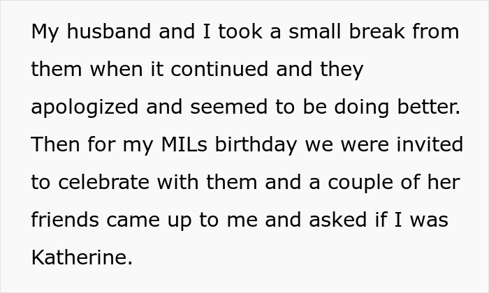 In-Laws Keep Addressing Their DIL By The Wrong Name, Later Get Humbled At A Birthday Celebration In-Laws Keep Addressing Their DIL By The Wrong Name, Later Get Humbled At A Birthday Celebration