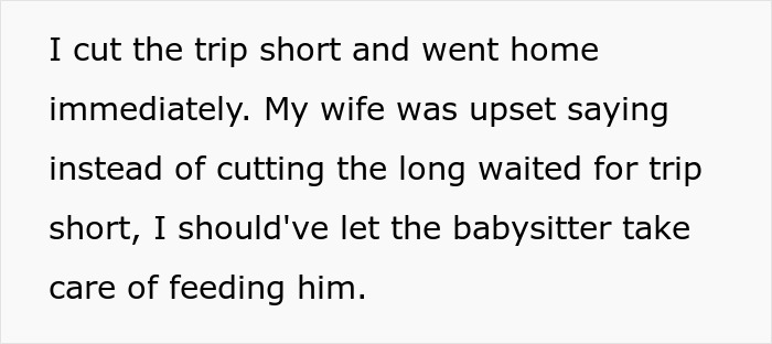 Man Is Blasted By Wife For Cutting Their Honeymoon Short After Finding Out His In-Laws Were Only Feeding His Kid Snacks