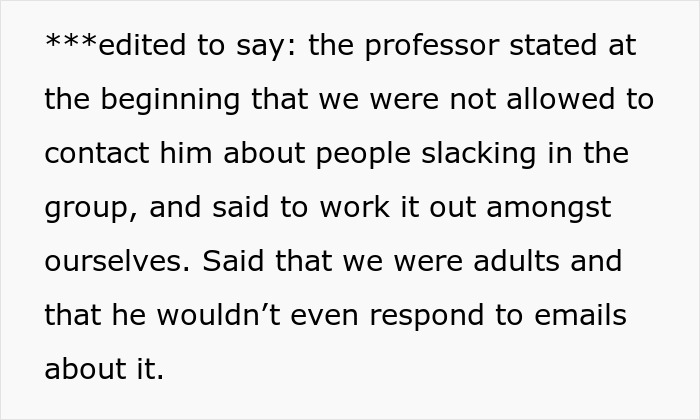 “Ignored”: Student Is Left To Do An Entire Group Project On Her Own Because Nobody Cares, Pulls Petty Revenge To Teach Them A Lesson “Ignored”: Student Is Left To Do An Entire Group Project On Her Own Because Nobody Cares, Pulls Petty Revenge To Teach Them A Lesson