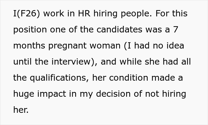 HR manager asks if it was right to turn down a candidate for a key position because she was 7 months pregnant