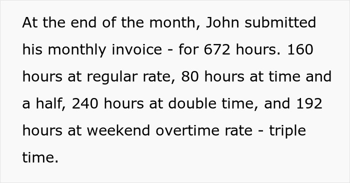 New Manager Wants To "Mark His Territory", So He Picks On An IT Guy Without Reading His Contract - He Racks Up 1,300 Paid Hours In One Month New Manager Wants To "Mark His Territory", So He Picks On An IT Guy Without Reading His Contract - He Racks Up 1,300 Paid Hours In One Month