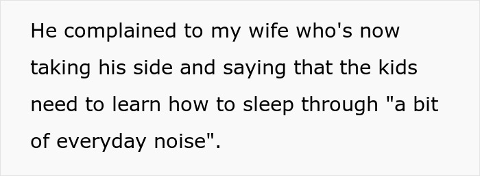 The man welcomed his in-laws into the house and set parental controls on the TV to put the kids to sleep who refused to turn the volume down.