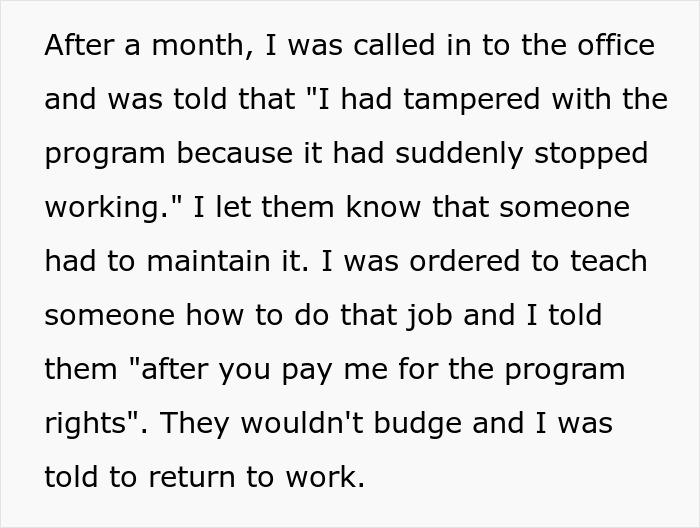 "The Factory Chief Laughed In My Face": Employee Takes Important System They Created With Them When They're Fired