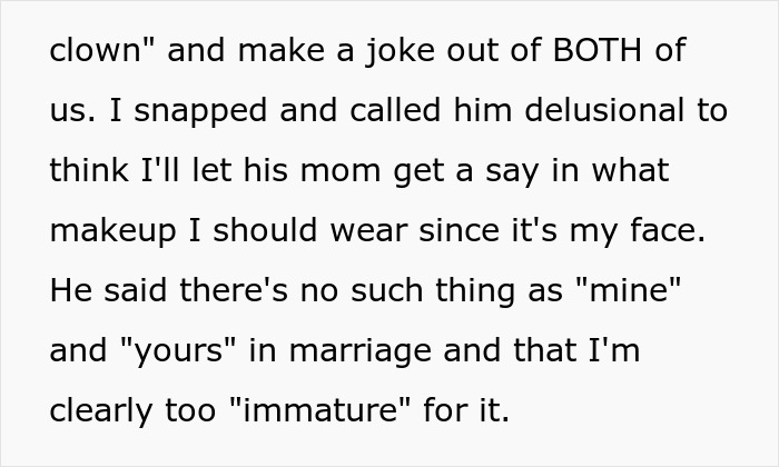 Bride-To-Be’s 'Monster-In-Law' Won’t Allow Her To Wear The Makeup She Wants And Her Future Husband Is On His Mother’s Side