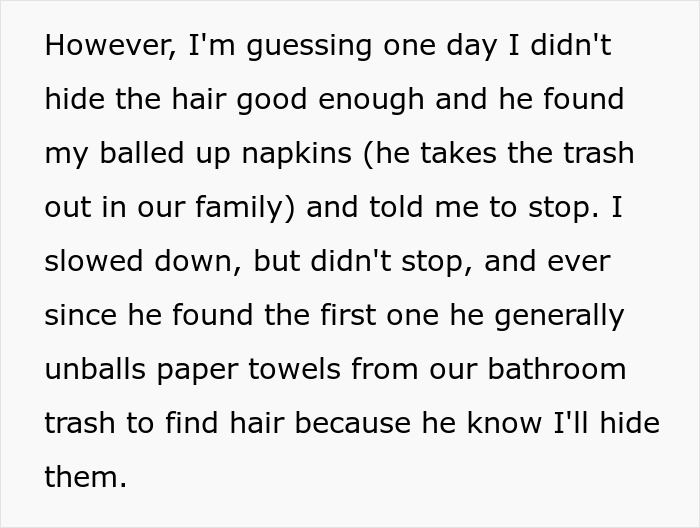 Dad Finds Daughter's Hair In The Trash Instead Of In A Designated Drawer, Gets Upset She's Putting Herself In Danger Dad Finds Daughter's Hair In The Trash Instead Of In A Designated Drawer, Gets Upset She's Putting Herself In Danger