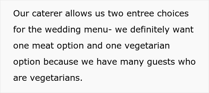 “He Told Us Lisa Will Be Mad”: Person Refuses To Adjust Their Wedding Menu To Satisfy Their Gluten-Free, Vegan Guest