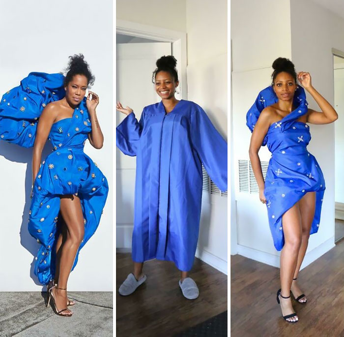 I Recreated Regina King's Emmys Dress Out Of A Thrifted Graduation Gown