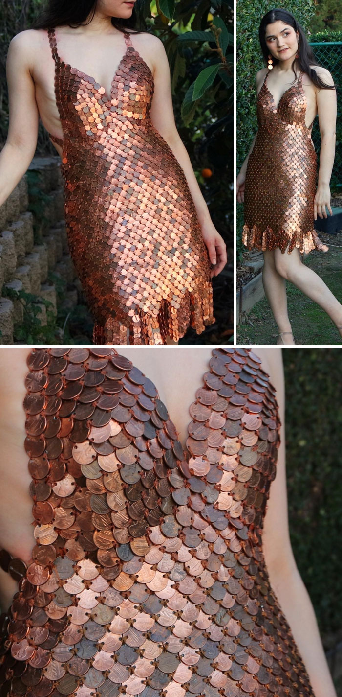Dress Made From Over 2000 Pennies