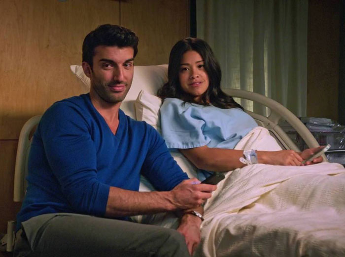 Jane in the hospital bed 