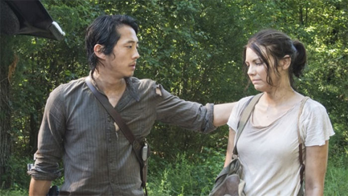 Glenn And Maggie in the woods 