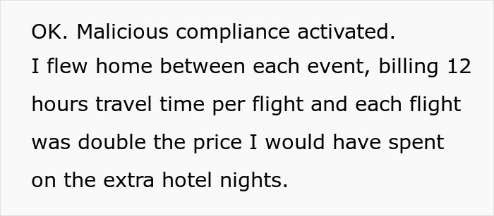 Boss Refuses To Book A Hotel For Employee’s Business Trips, Regrets It When He Sees The Traveling Costs Boss Refuses To Book A Hotel For Employee’s Business Trips, Regrets It When He Sees The Traveling Costs