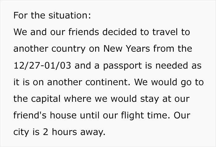 Man forgets passport and misses New Year's trip, partner decides to take flight anyway