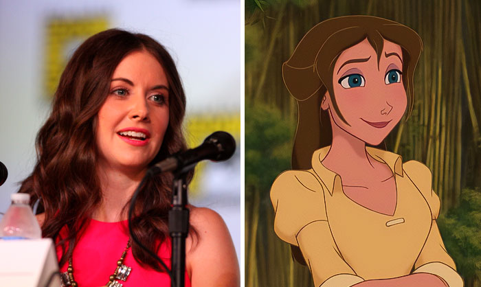 Jane Porter From Tarzan and a similar looking picture of Alison Brie 