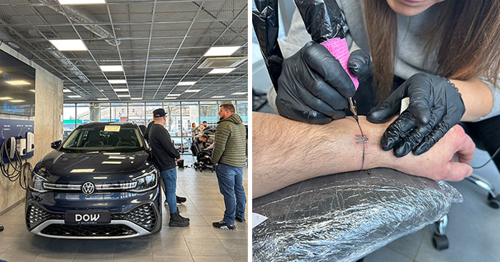 Car Dealership Got Creative For A Charity Campaign Supporting Ukraine By Hosting One-Day Tattoo Studio