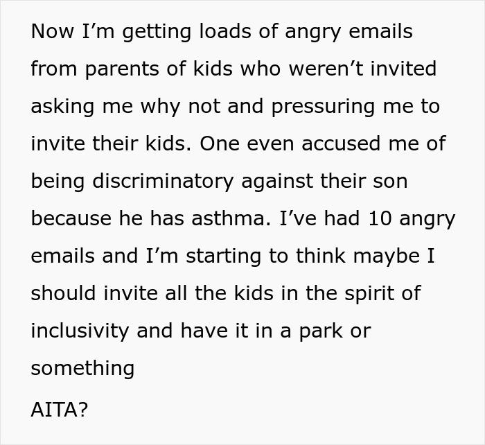 "Lack Of Inclusivity": Mom Is Confused After She Gets Spammed With Angry Emails For "Excluding" Kids From Her Daughter's Birthday "Lack Of Inclusivity": Mom Is Confused After She Gets Spammed With Angry Emails For "Excluding" Kids From Her Daughter's Birthday