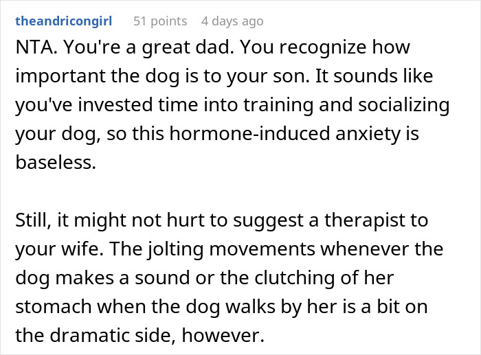 Wife Says Husband Is Prioritizing The Dog Over Her Pregnancy After He Refuses To Get Rid Of It And Break His Son's Heart Wife Says Husband Is Prioritizing The Dog Over Her Pregnancy After He Refuses To Get Rid Of It And Break His Son's Heart