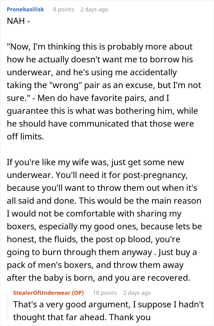 Husband Flips Out At Pregnant Wife For Borrowing His Underwear, Wife Left Confused About What's The Real Reason Husband Flips Out At Pregnant Wife For Borrowing His Underwear, Wife Left Confused About What's The Real Reason