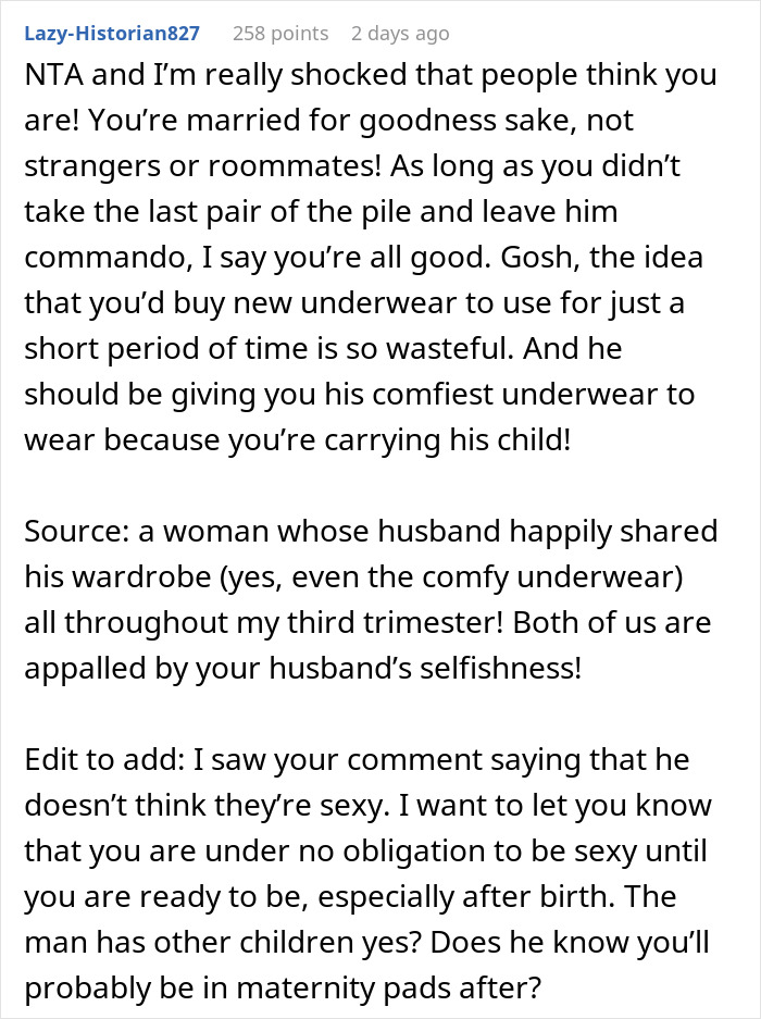 Husband Flips Out At Pregnant Wife For Borrowing His Underwear, Wife Left Confused About What's The Real Reason Husband Flips Out At Pregnant Wife For Borrowing His Underwear, Wife Left Confused About What's The Real Reason