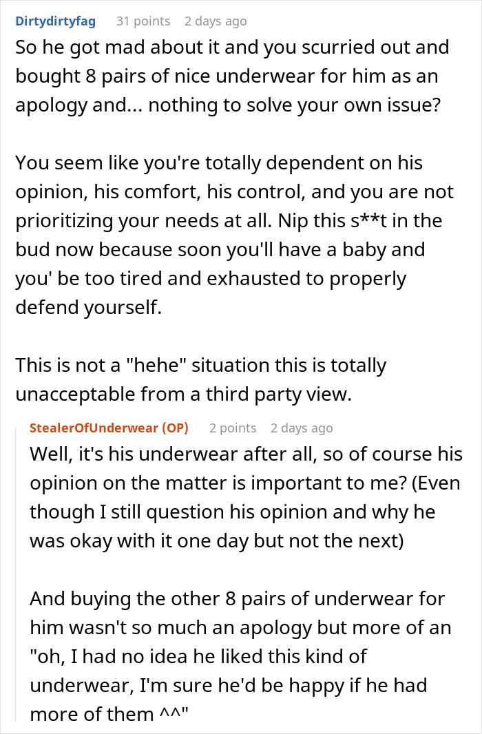 Husband Flips Out At Pregnant Wife For Borrowing His Underwear, Wife Left Confused About What's The Real Reason Husband Flips Out At Pregnant Wife For Borrowing His Underwear, Wife Left Confused About What's The Real Reason