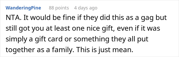 Person Goes To Celebrate Christmas With Fiancé's Family For The First Time, Loses It After Getting 18 Pieces Of Coal As Gifts