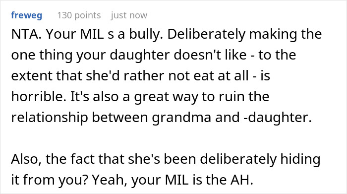 Woman Kicks MIL Out After Discovering She Starved Her Kid As She Kept Making Dinners Containing The One Thing She Hates The Most Woman Kicks MIL Out After Discovering She Starved Her Kid As She Kept Making Dinners Containing The One Thing She Hates The Most