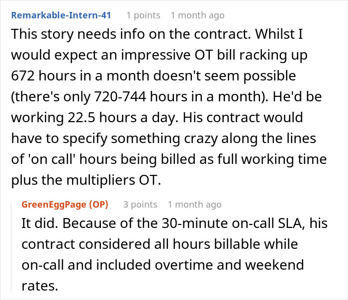 New Manager Wants To "Mark His Territory", So He Picks On An IT Guy Without Reading His Contract - He Racks Up 1,300 Paid Hours In One Month New Manager Wants To "Mark His Territory", So He Picks On An IT Guy Without Reading His Contract - He Racks Up 1,300 Paid Hours In One Month
