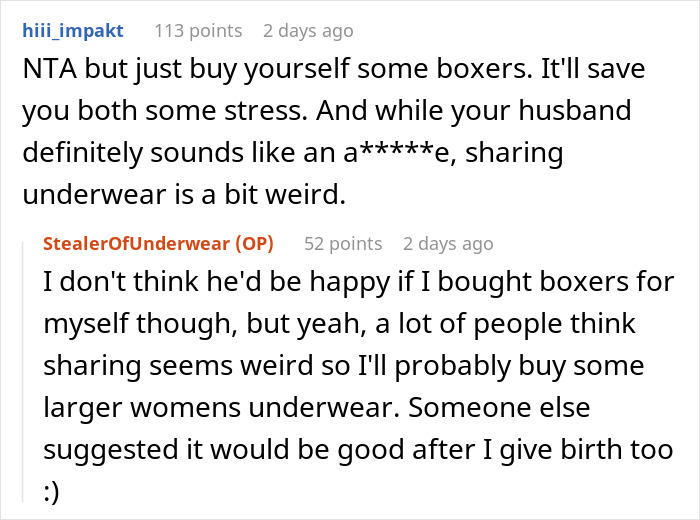 Husband Flips Out At Pregnant Wife For Borrowing His Underwear, Wife Left Confused About What's The Real Reason Husband Flips Out At Pregnant Wife For Borrowing His Underwear, Wife Left Confused About What's The Real Reason