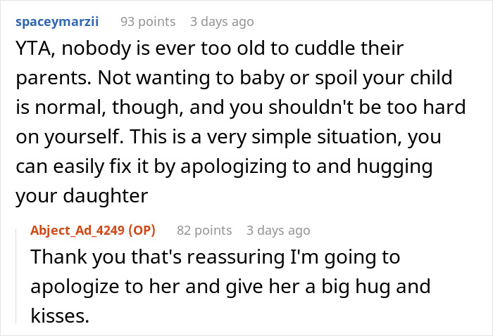 Mom Tells Her 11 Y.O. Daughter That She’s “Too Old” To Cuddle, The Girl Stops Talking To Her Unless Asked