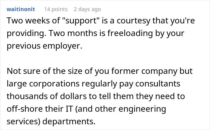 Employee Quits And Charges 3 Times His Salary To Answer Any Questions, Ex-Boss Is Furious Employee Quits And Charges 3 Times His Salary To Answer Any Questions, Ex-Boss Is Furious