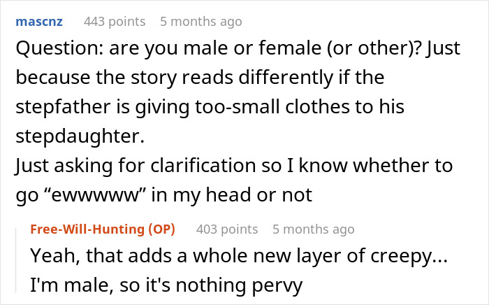 Man Complains Stepson Never Wears The Clothes He Buys Him Despite Him Saying They're Always Too Small, So Stepson Surprises Him On His Birthday Man Complains Stepson Never Wears The Clothes He Buys Him Despite Him Saying They're Always Too Small, So Stepson Surprises Him On His Birthday