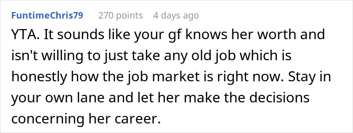 Person Wonders If They’re In The Wrong For Criticizing Girlfriend For How She Takes Job Interviews, Gets A Slice Of Honesty Pie Online Person Wonders If They’re In The Wrong For Criticizing Girlfriend For How She Takes Job Interviews, Gets A Slice Of Honesty Pie Online