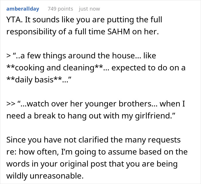 Dad Livid His Daughter Objects To Babysitting His 5 Y.O. Twins, Even Though She Lives With Him Rent-Free Dad Livid His Daughter Objects To Babysitting His 5 Y.O. Twins, Even Though She Lives With Him Rent-Free