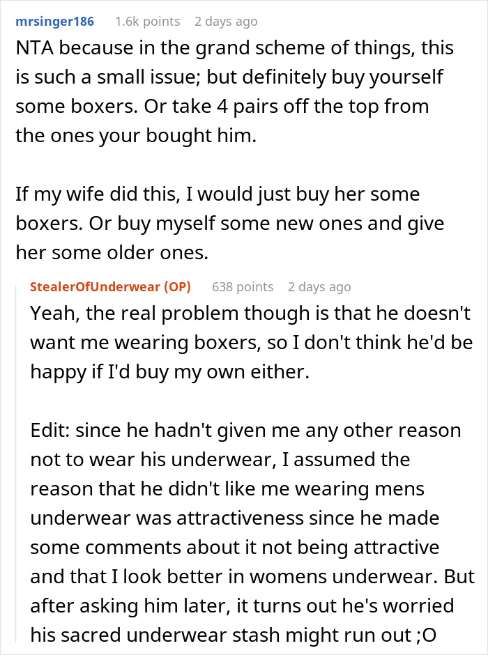 Husband Flips Out At Pregnant Wife For Borrowing His Underwear, Wife Left Confused About What's The Real Reason Husband Flips Out At Pregnant Wife For Borrowing His Underwear, Wife Left Confused About What's The Real Reason