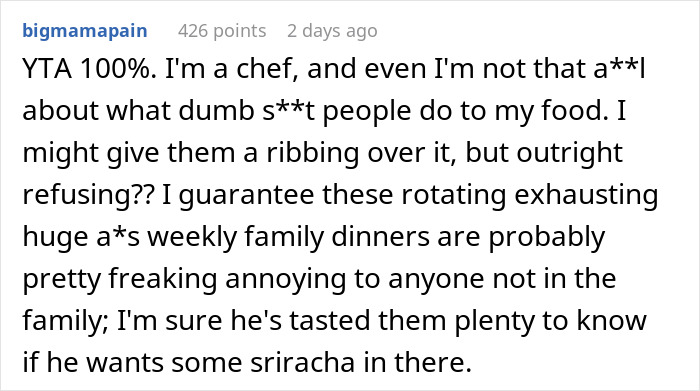 Guy Doesn't Allow Sister's BF To Ruin His Italian Dish With Asian Hot Sauce, Drama Ensues Guy Doesn't Allow Sister's BF To Ruin His Italian Dish With Asian Hot Sauce, Drama Ensues