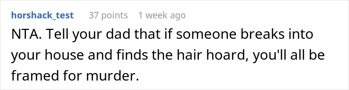 Dad Finds Daughter's Hair In The Trash Instead Of In A Designated Drawer, Gets Upset She's Putting Herself In Danger Dad Finds Daughter's Hair In The Trash Instead Of In A Designated Drawer, Gets Upset She's Putting Herself In Danger