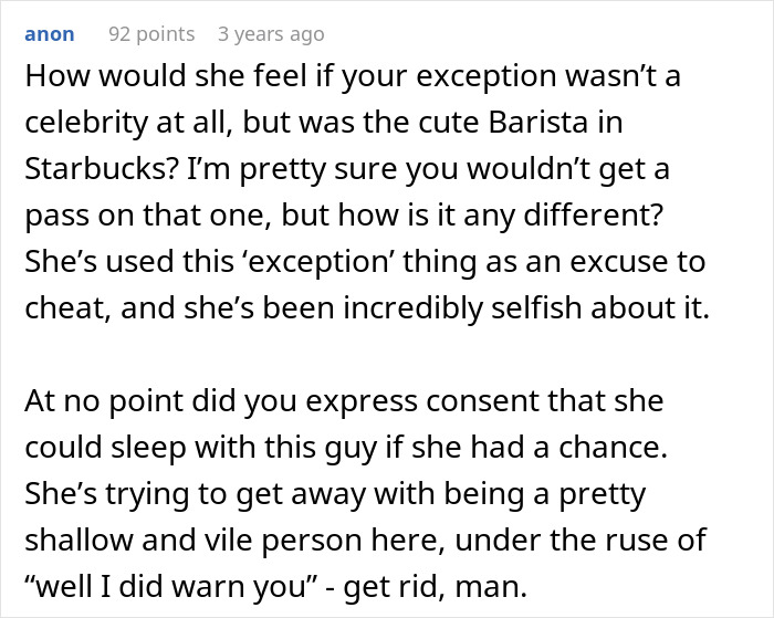 Guy Thinks His Girlfriend’s “Exception” Celebrity Is A Joke, But Then She Actually Sleeps With Him Guy Thinks His Girlfriend’s “Exception” Celebrity Is A Joke, But Then She Actually Sleeps With Him