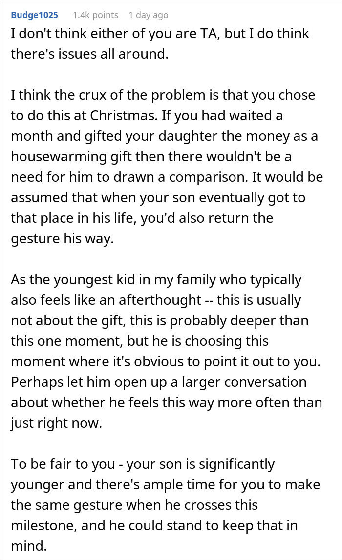 "My Son Is Clearly Resenting Us": Dad Gives $4k Christmas Gift To His Daughter And $800 Gifts To His Son, Son Gets Upset "My Son Is Clearly Resenting Us": Dad Gives $4k Christmas Gift To His Daughter And $800 Gifts To His Son, Son Gets Upset