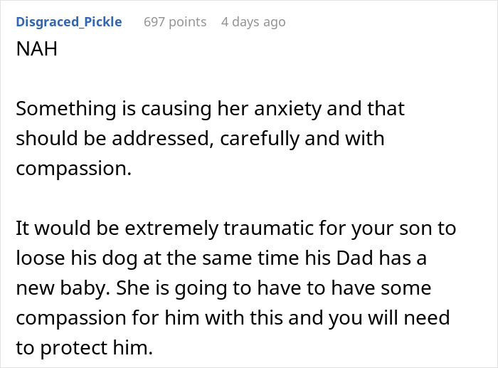 Wife Says Husband Is Prioritizing The Dog Over Her Pregnancy After He Refuses To Get Rid Of It And Break His Son's Heart Wife Says Husband Is Prioritizing The Dog Over Her Pregnancy After He Refuses To Get Rid Of It And Break His Son's Heart