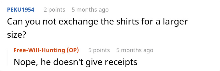 Man Complains Stepson Never Wears The Clothes He Buys Him Despite Him Saying They're Always Too Small, So Stepson Surprises Him On His Birthday Man Complains Stepson Never Wears The Clothes He Buys Him Despite Him Saying They're Always Too Small, So Stepson Surprises Him On His Birthday
