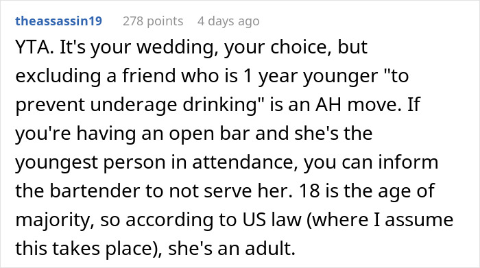 Bride Asks If She's A Jerk To Exclude Her Friend Who's 2 Years Younger From Her "Childfree Wedding", Gets A Reality Check Bride Asks If She's A Jerk To Exclude Her Friend Who's 2 Years Younger From Her "Childfree Wedding", Gets A Reality Check