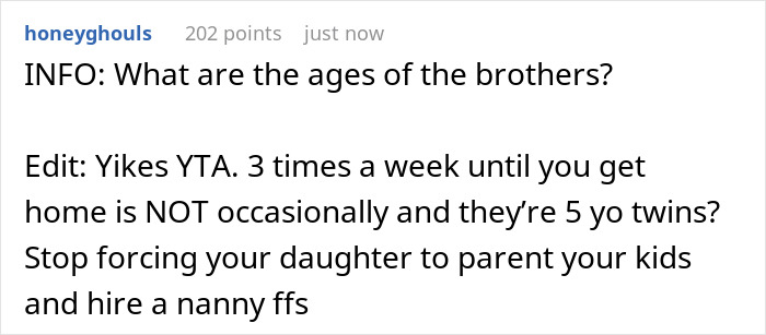 Dad Livid His Daughter Objects To Babysitting His 5 Y.O. Twins, Even Though She Lives With Him Rent-Free