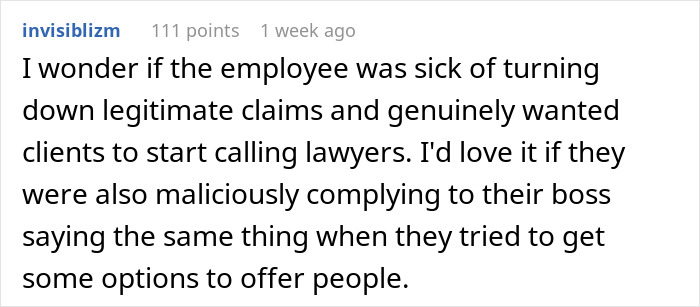 Man Maliciously Complies After Being Told “Call A Lawyer”, Wins $80 Thousand Over Insurance Claim Man Maliciously Complies After Being Told “Call A Lawyer”, Wins $80 Thousand Over Insurance Claim