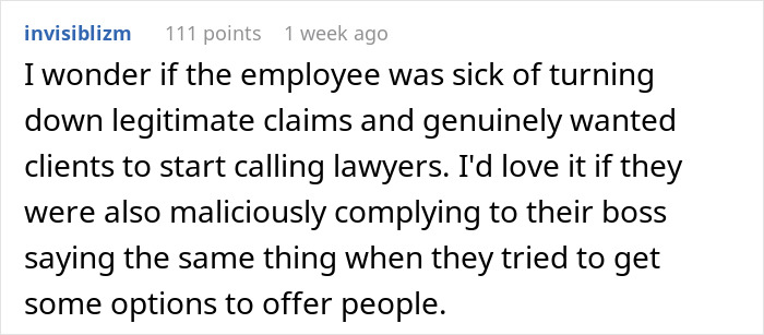 Man Maliciously Complies After Being Told “Call A Lawyer”, Wins $80 Thousand Over Insurance Claim