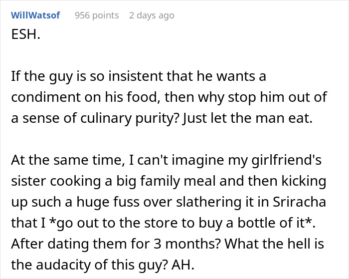Guy Doesn't Allow Sister's BF To Ruin His Italian Dish With Asian Hot Sauce, Drama Ensues Guy Doesn't Allow Sister's BF To Ruin His Italian Dish With Asian Hot Sauce, Drama Ensues