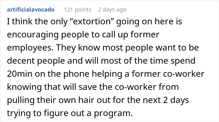 Employee Quits And Charges 3 Times His Salary To Answer Any Questions, Ex-Boss Is Furious Employee Quits And Charges 3 Times His Salary To Answer Any Questions, Ex-Boss Is Furious