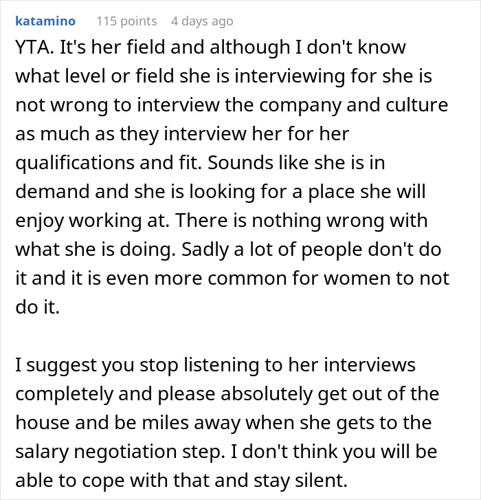 Person Wonders If They’re In The Wrong For Criticizing Girlfriend For How She Takes Job Interviews, Gets A Slice Of Honesty Pie Online